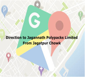 Direction to Jagannath Polypacks Limited From Jagatpur Chowk